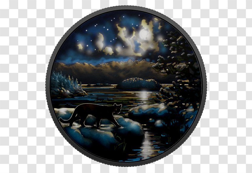Canada Silver Coin Cougar - Glow In The Dark Animals Transparent PNG