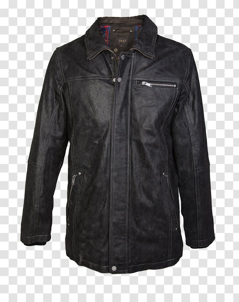 Leather Jacket Coat Perfecto Motorcycle - Black M Transparent PNG