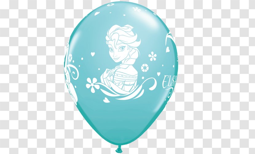 Elsa Anna Mylar Balloon Olaf - Teal Transparent PNG