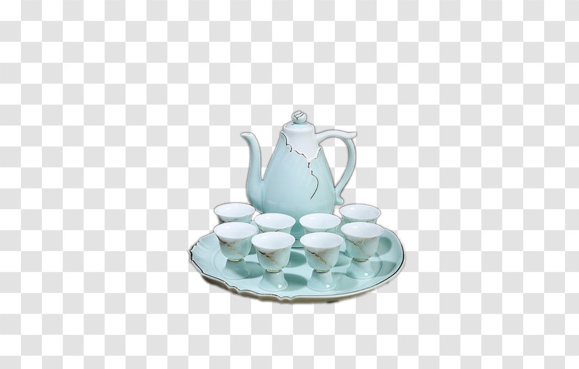 Coffee Cup Ceramic - Longquan Celadon - ELEMENTS Wine Set Transparent PNG