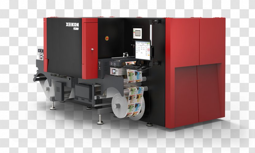 Paper Label Inkjet Printing Xeikon Manufacturing - System Transparent PNG