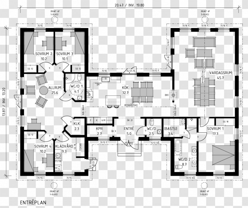 Floor Plan House Facade Architecture Home - Room Transparent PNG