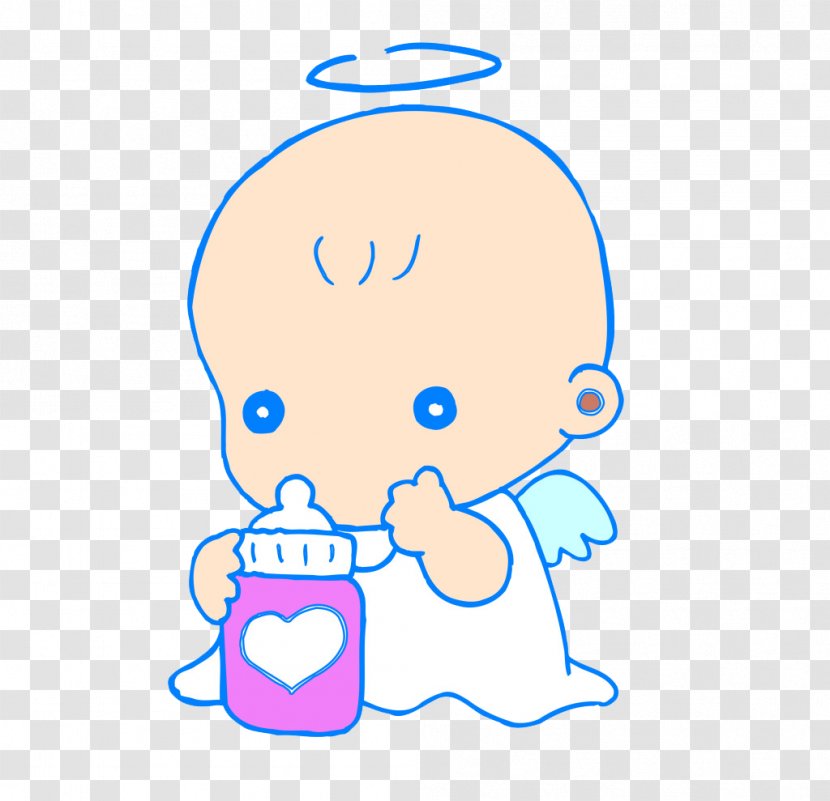 Baby Bottle Milk Child Infant - Flower - Angel Transparent PNG