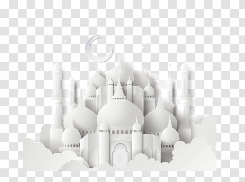 Sultan Ahmed Mosque Islam Illustration - Black And White - Disney Castle Transparent PNG