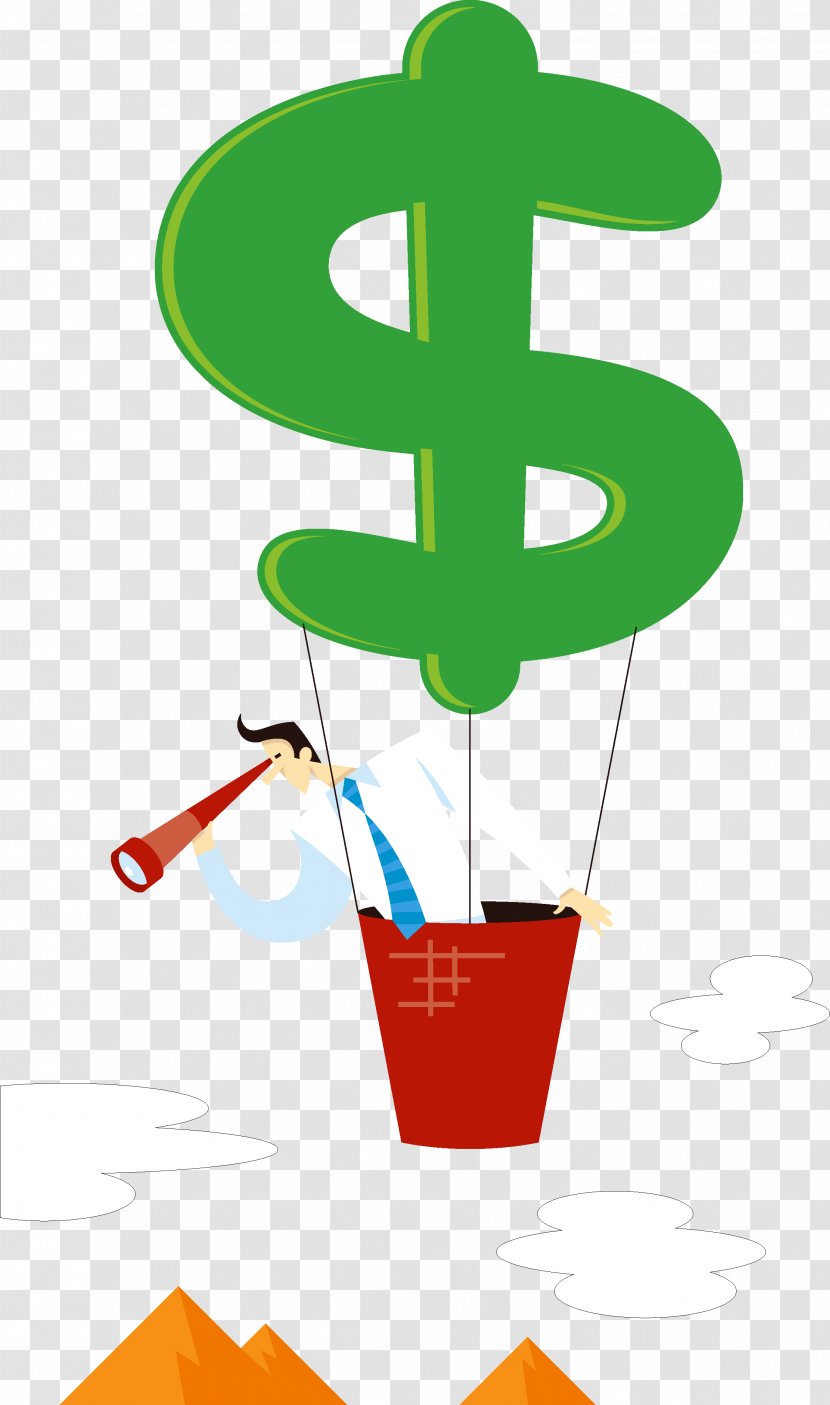 Money Currency Symbol Dollar Sign - Financial Transaction - Coin Hot Air Balloon Transparent PNG