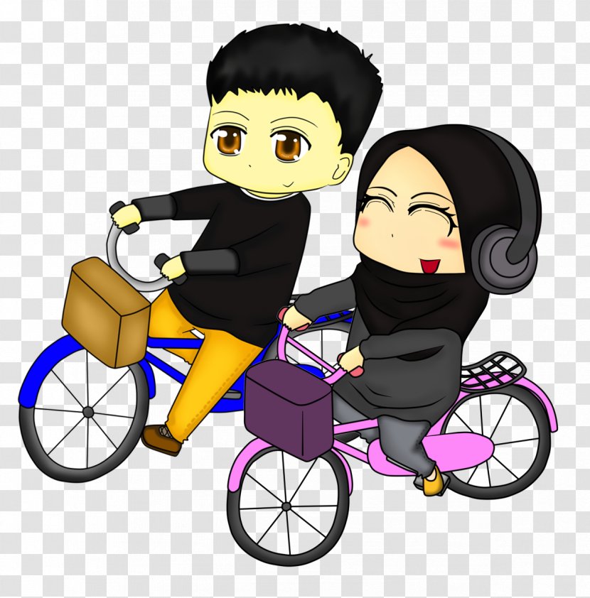 Café Au Lait Latte Milk Bicycle Coffee - Couple Islam Transparent PNG