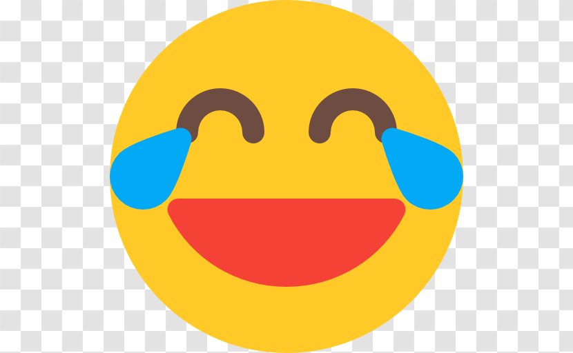 Smiley Face With Tears Of Joy Emoji Happiness - Yellow Transparent PNG
