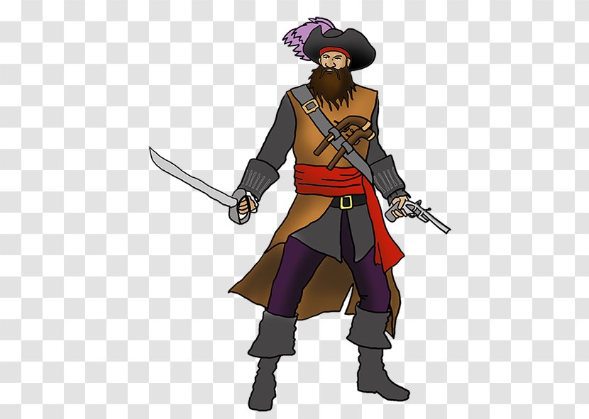 Captain Hook Piracy Silhouette Clip Art - Weapon - Cartoon Pirate Cliparts Transparent PNG