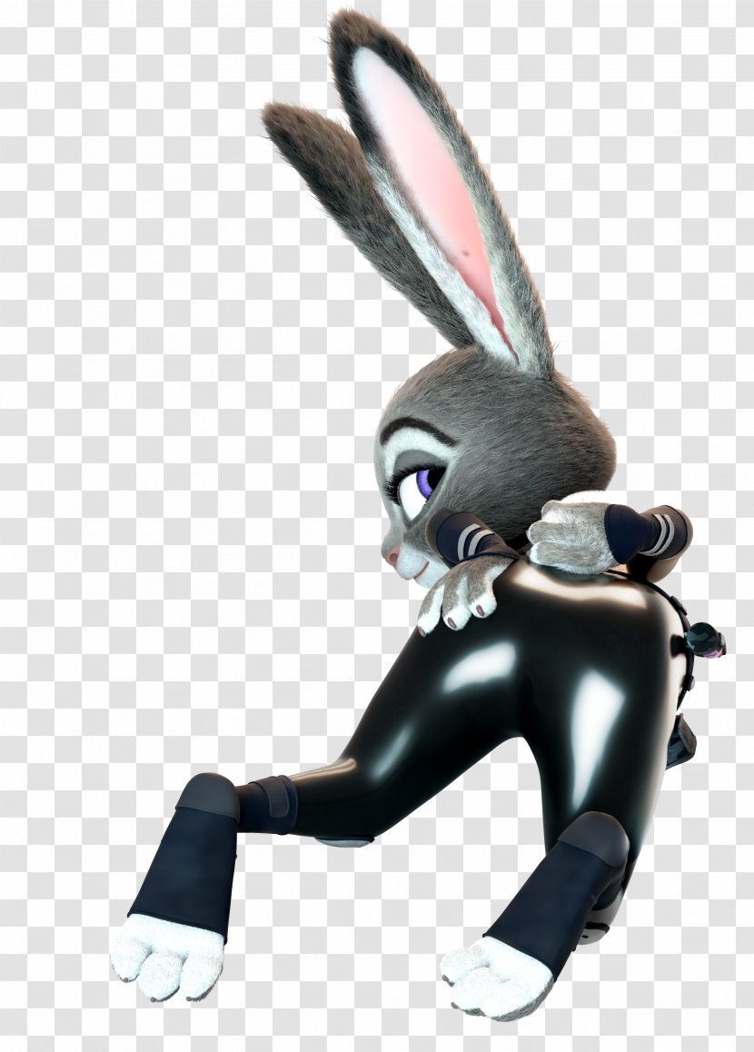 Rabbit Lt. Judy Hopps 3D Rendering Computer Graphics - Easter Bunny Transparent PNG