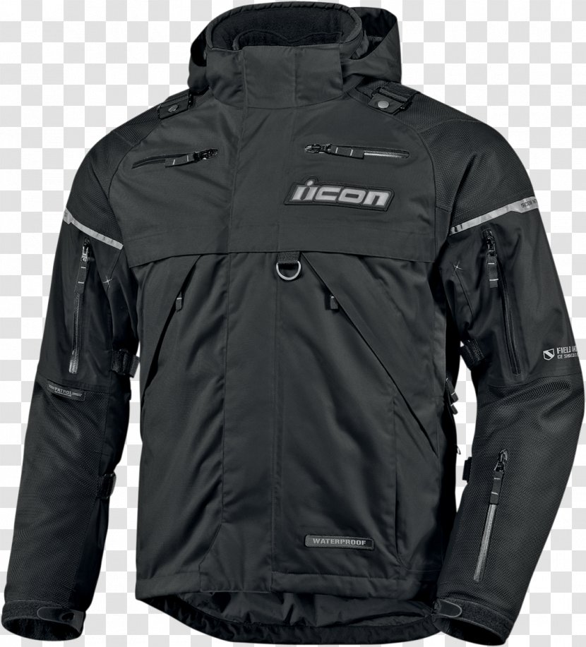 Jacket Waterproof Fabric Clothing Hoodie Coat - Black Transparent PNG