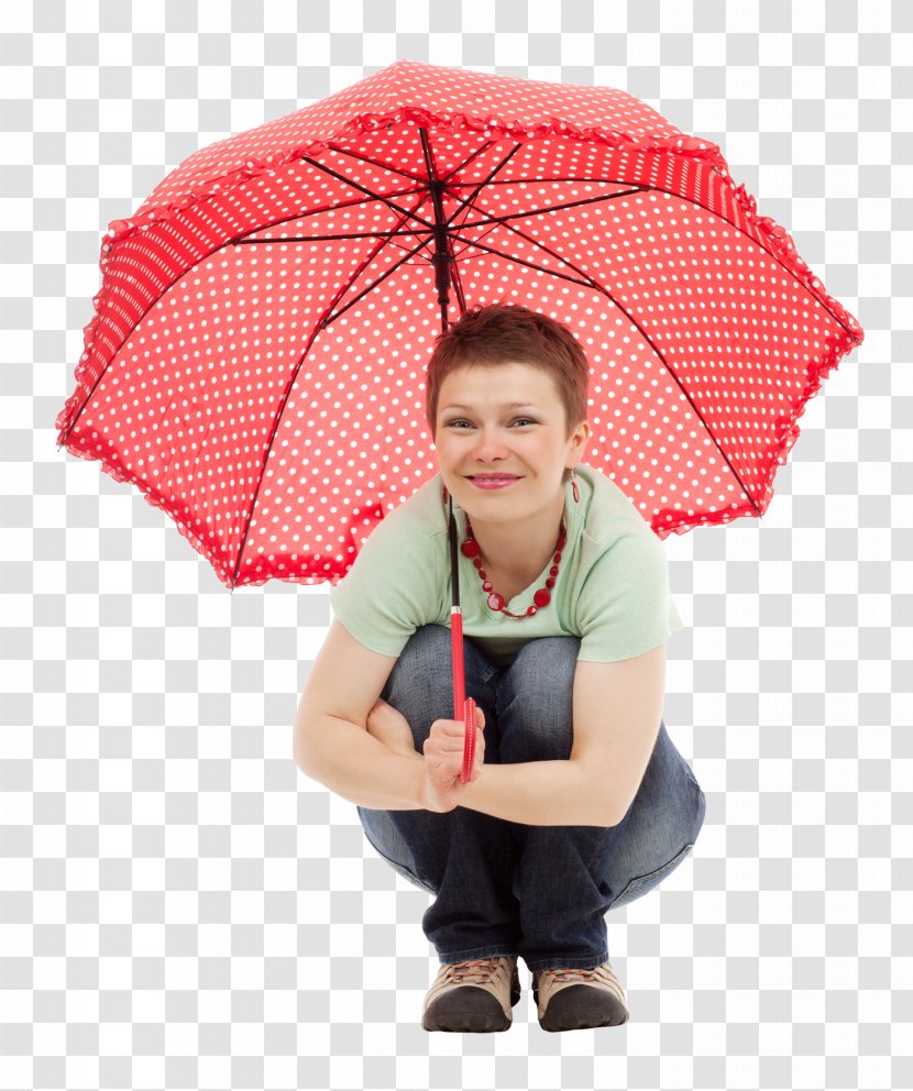 Umbrella Woman - Tree - Young Happy Sitting With Transparent PNG