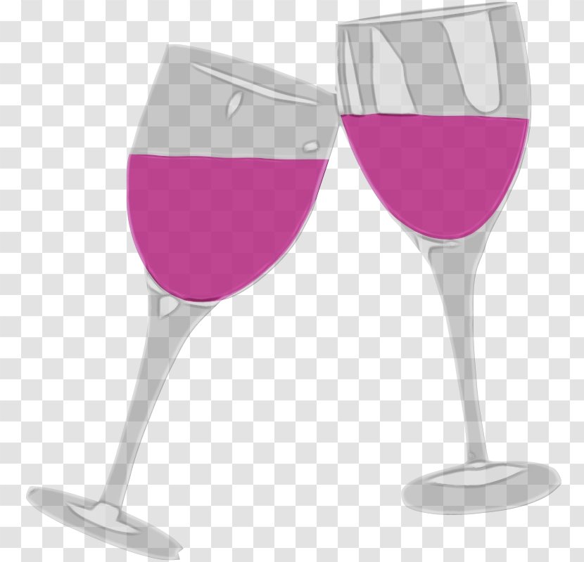 Wine Glass - Tableware - Magenta Champagne Transparent PNG