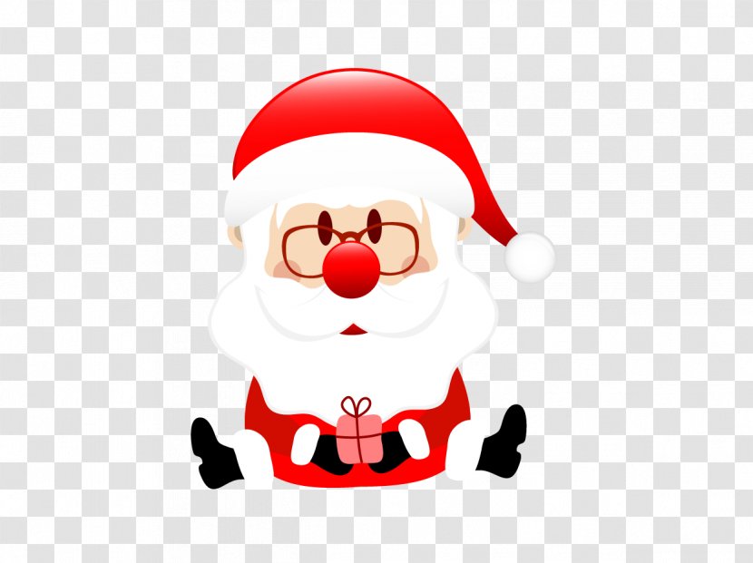 Rudolph Santa Claus Christmas - Vector Cartoon Material Transparent PNG