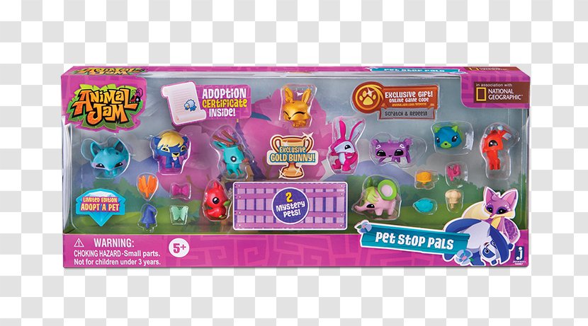 Animal Jam Pet Stop Pals 12-Pack Figure Set Action & Toy Figures Domestic Rabbit - Pink Transparent PNG