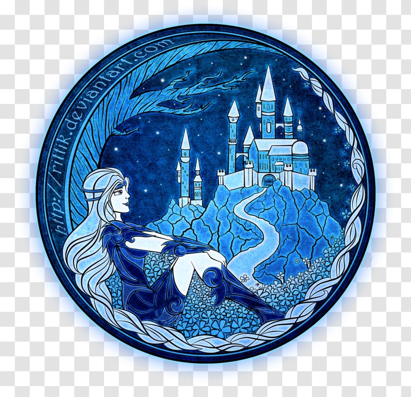 Cobalt Blue And White Pottery Dolphin Porcelain - Dishware Transparent PNG