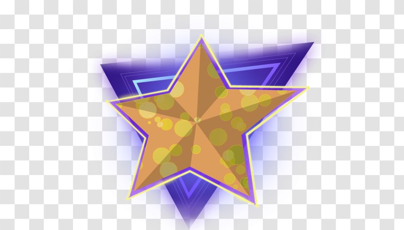 Pentagram Triangle - Resource - Blue Five-pointed Star Transparent PNG