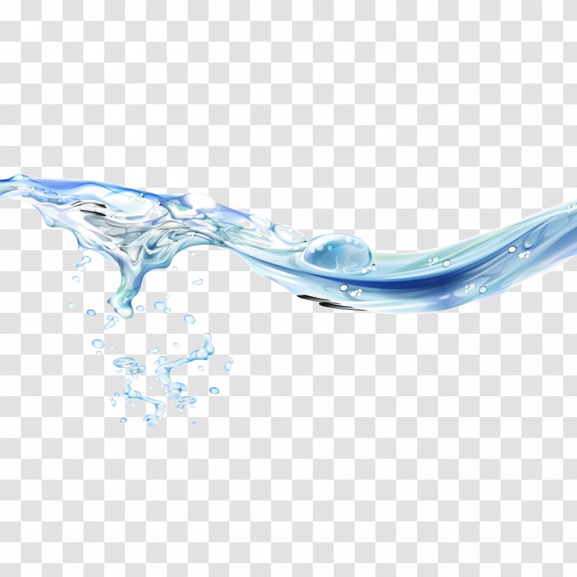 Water Filter Treatment Ionizer Pollution - Blue Wave Transparent PNG