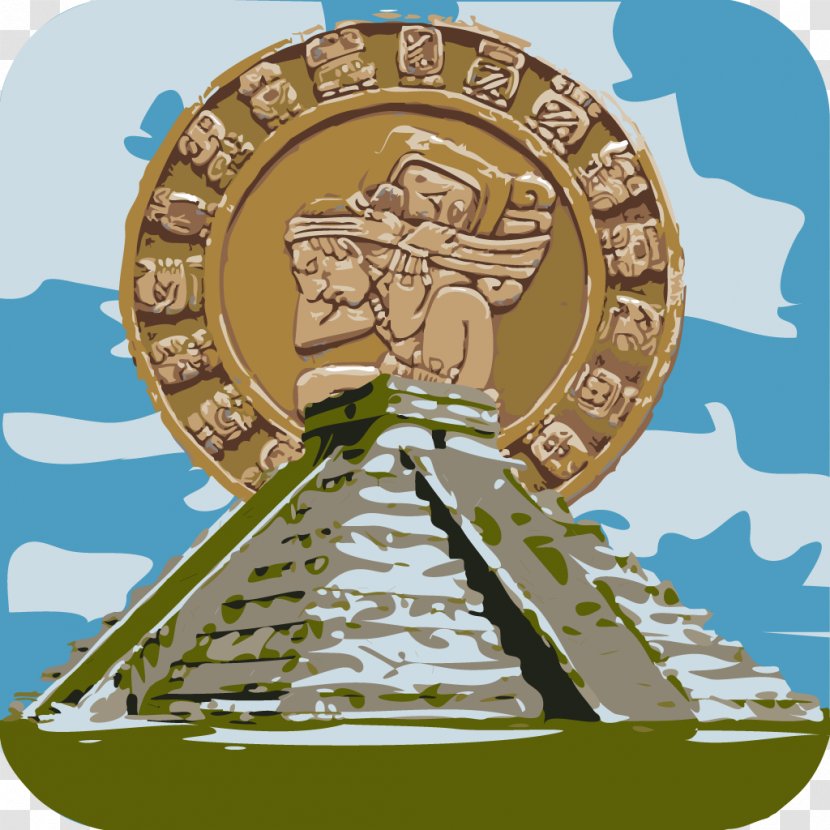 Maya Civilization Chichen Itza Mayan Calendar Gold Font - Cash Transparent PNG