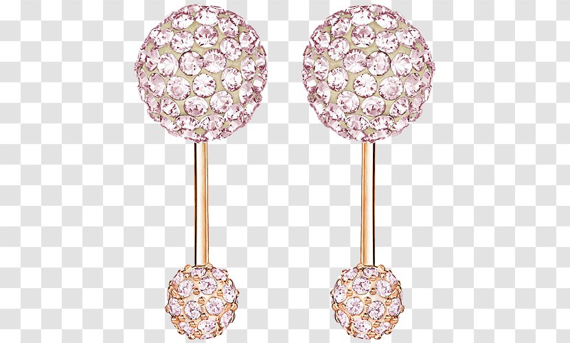 Earring Swarovski AG Jewellery Pink Gold - Plating - Jewelry Earrings Transparent PNG