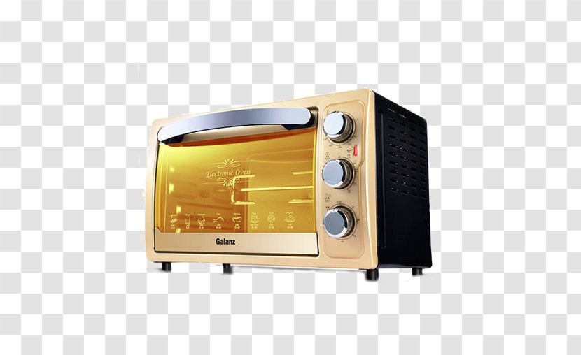 Oven Electricity Electric Stove Gratis - Home Appliance - Golden Transparent PNG