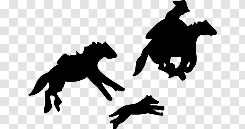 Horse The Cowboy Dog Clip Art - Silhouette Transparent PNG