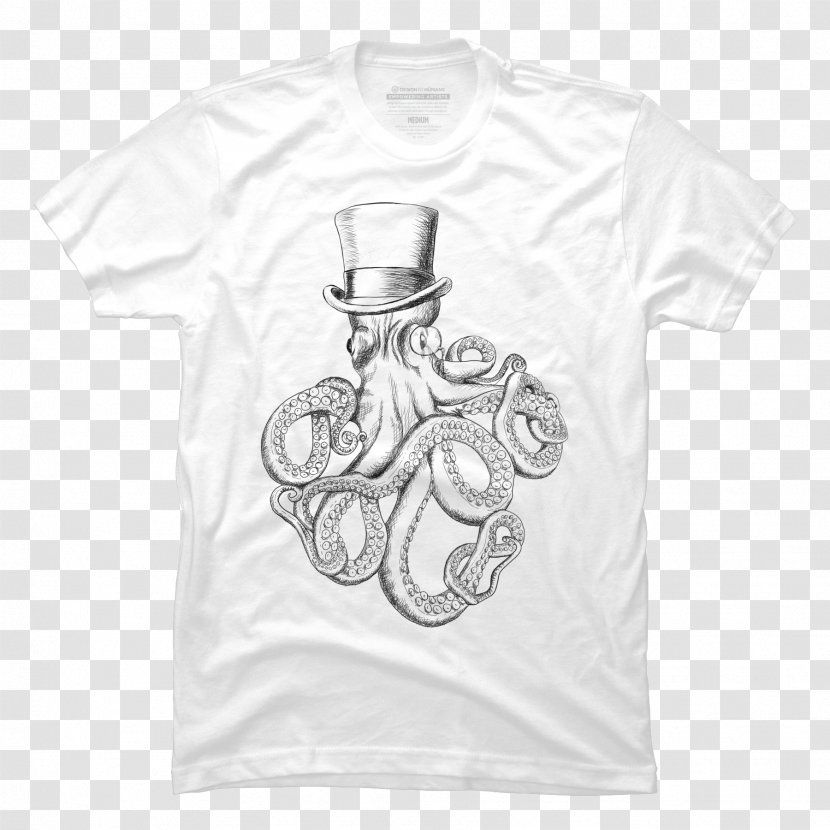 T-shirt /m/02csf Drawing Octopus Font - Literary Realism Transparent PNG