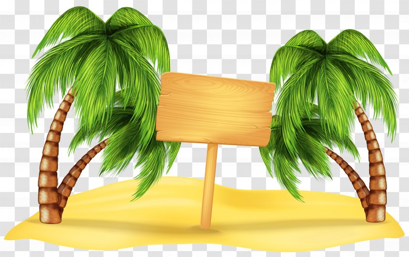 Beach Summer Clip Art - Furniture - Transparent Palm Decoration Clipart Transparent PNG