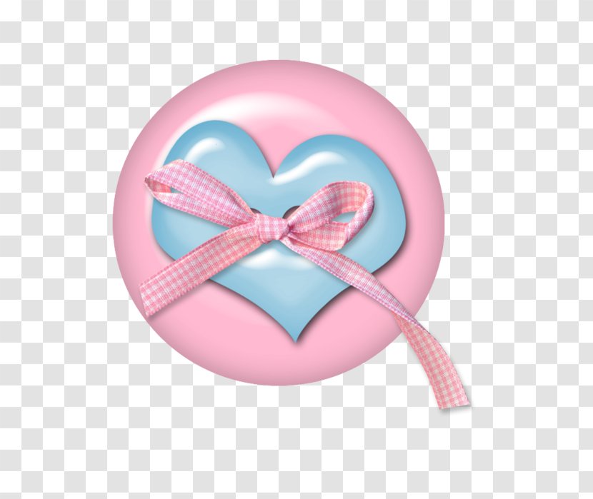 Pink Heart Ribbon Hair Accessory Transparent PNG