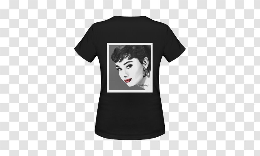 T-shirt Sleeve Neck Font - Audrey Hepburn Transparent PNG