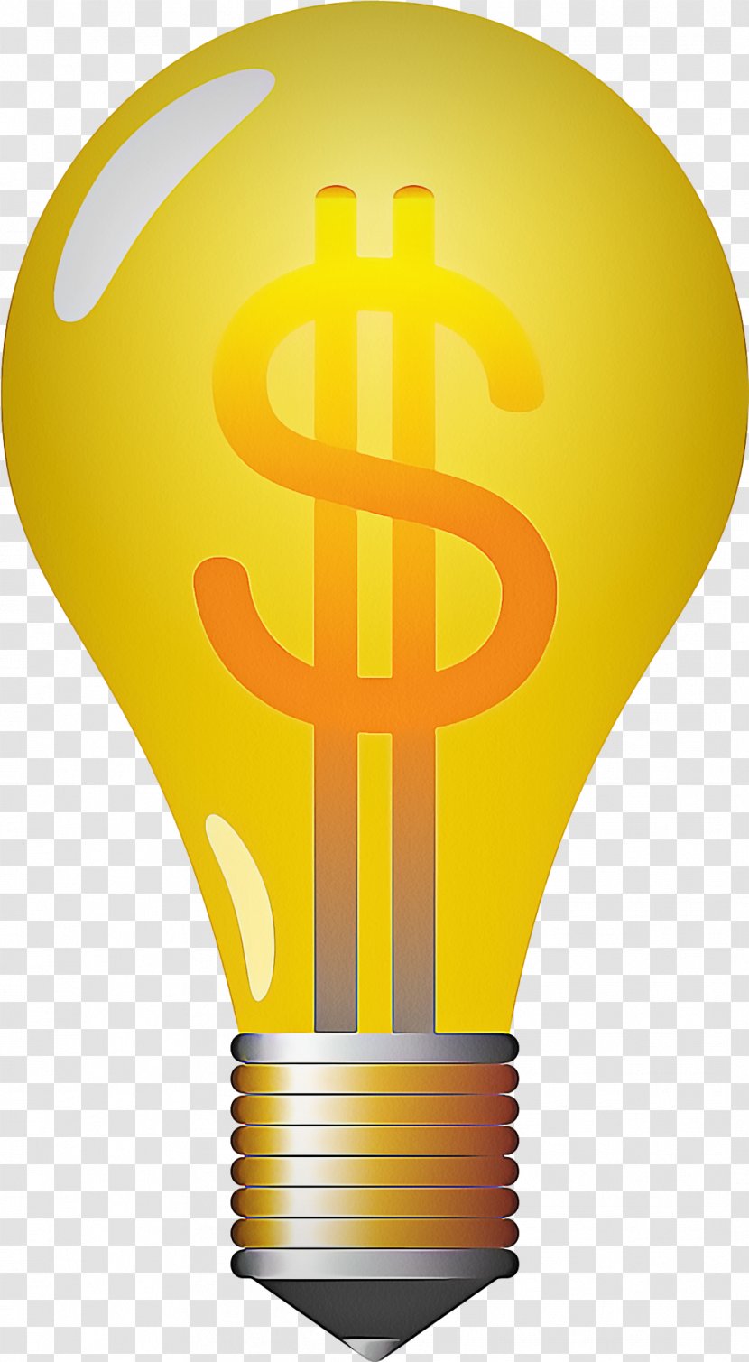 Light Bulb - Yellow - Incandescent Transparent PNG