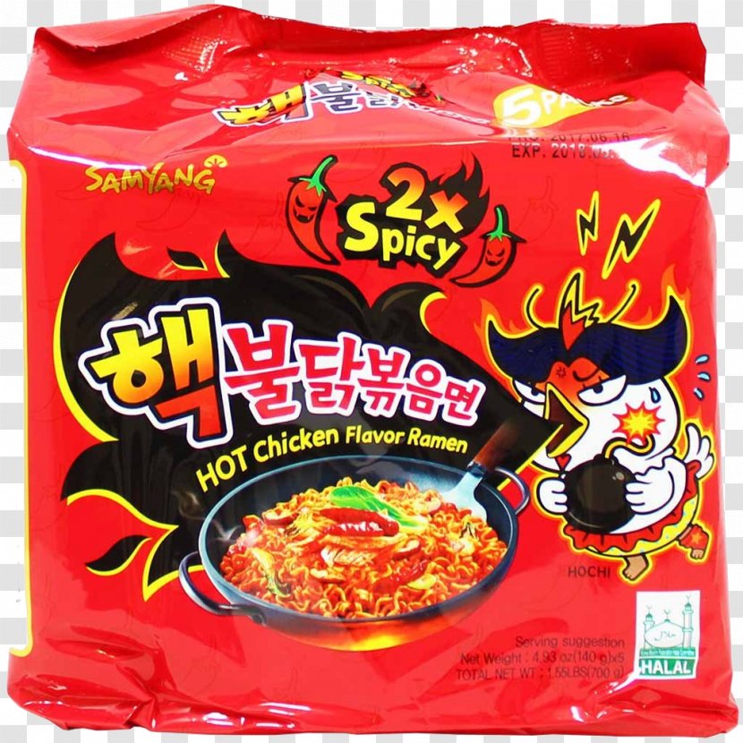 Instant Noodle Buldak Ramen Korean Cuisine Hot Chicken - Mala Sauce Transparent PNG