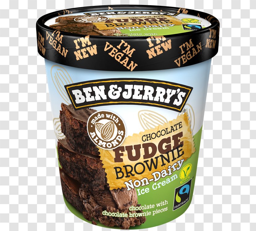 Fudge Chocolate Brownie Ice Cream Milk Substitute Ben & Jerry's - Frozen Dessert - Brownies Transparent PNG