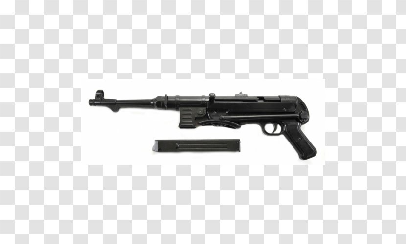 MP 40 Submachine Gun BB Airsoft Guns Firearm - Silhouette Transparent PNG