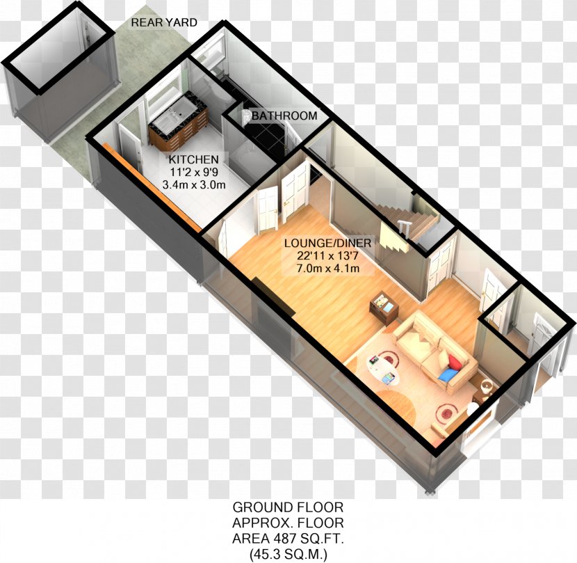 3D Floor Plan House Bedroom - Highway 40 Yard Sale Transparent PNG