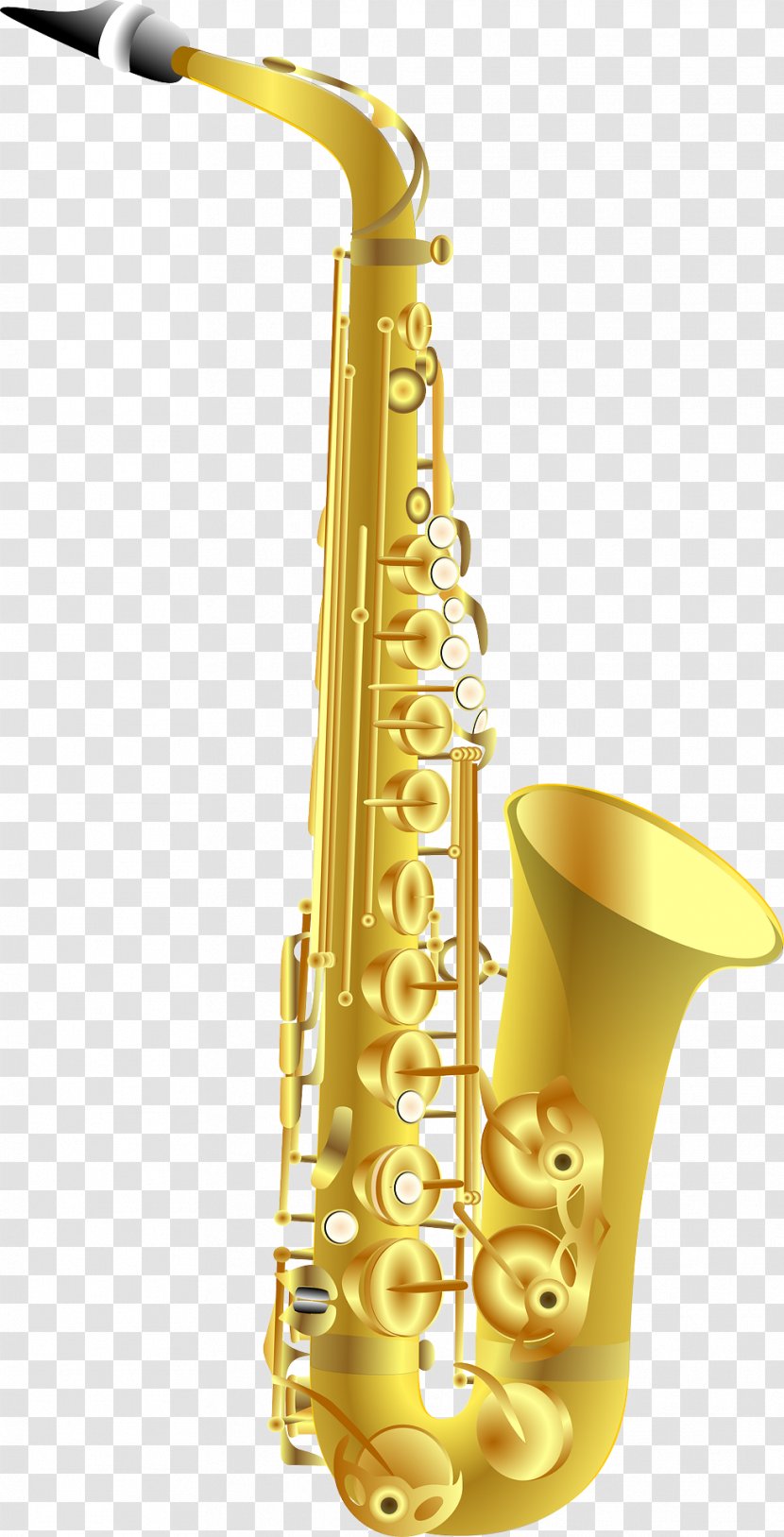 Alto Saxophone Clip Art - Tree - Golden Transparent PNG