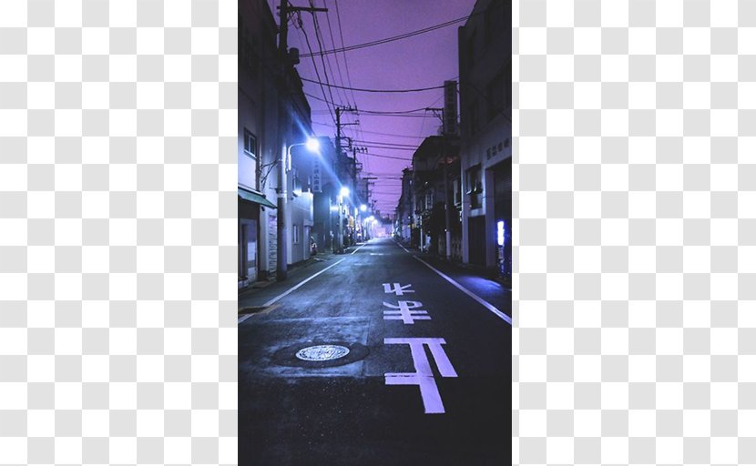 Japanese Aesthetics Vaporwave Light - Alley - Aesthetic Background Transparent PNG