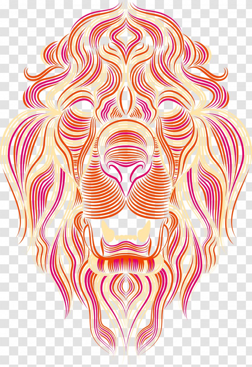 Lion Illustration - Silhouette - AI Boot Screen Transparent PNG