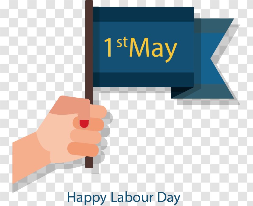 Labour Day Labor Euclidean Vector International Workers - Organization - Painted Holding A Small Flag Transparent PNG