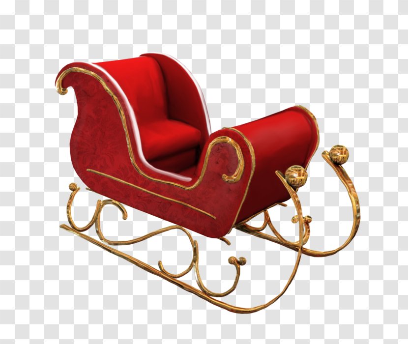 Santa Claus Sled Christmas Tree Reindeer - Chair Transparent PNG