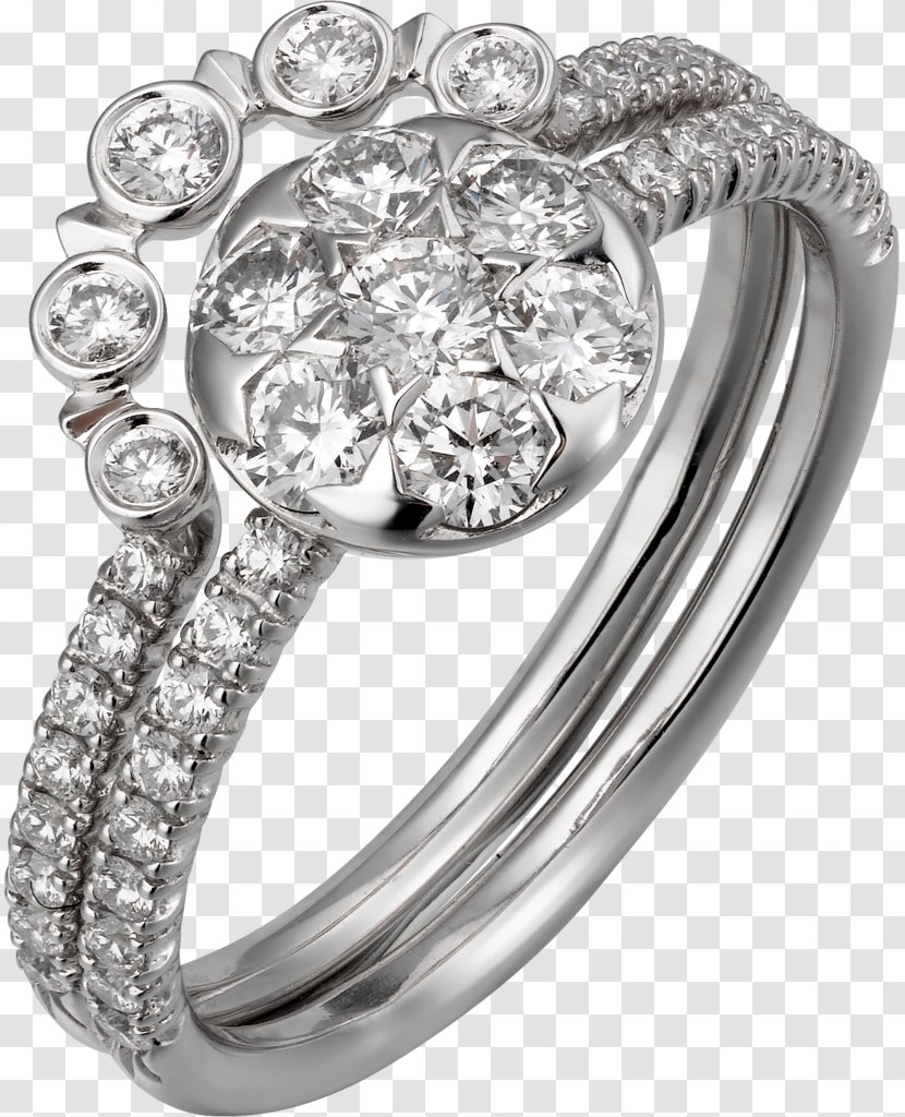 Earring Diamond Cartier Sortija - Wedding Ring Transparent PNG