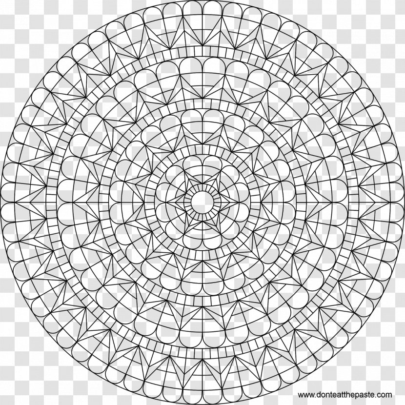 Coloring Book Window Mandala Drawing - Doodle Transparent PNG