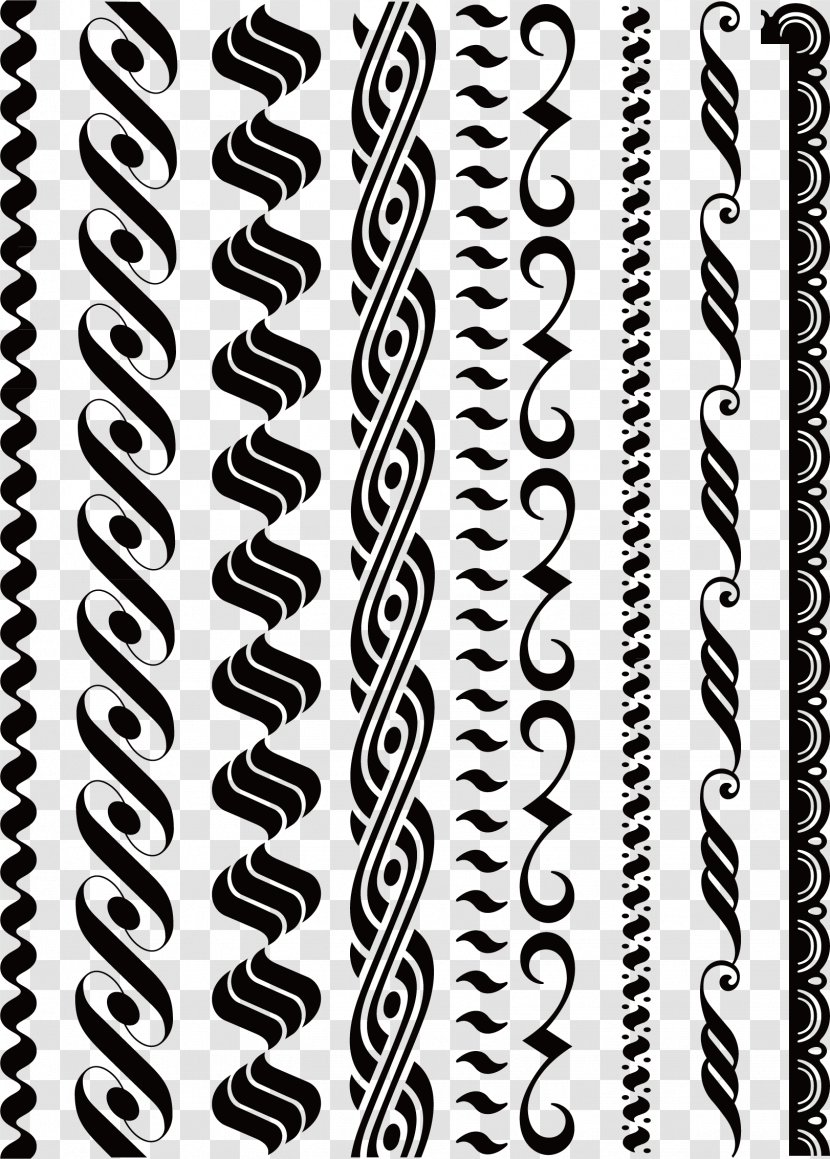Black And White Line Euclidean Vector - Texture Lines Transparent PNG