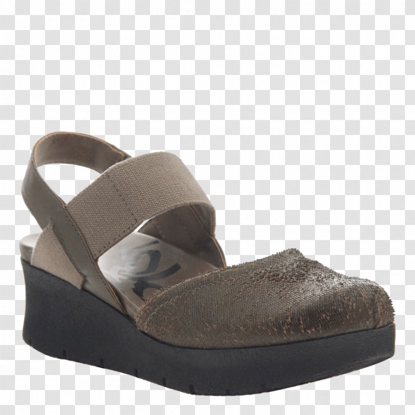 Sandal Wedge Slip-on Shoe Woman - Suede Transparent PNG