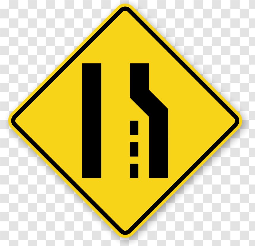 Traffic Sign Manual On Uniform Control Devices Warning Lane - Driving - Road Transparent PNG