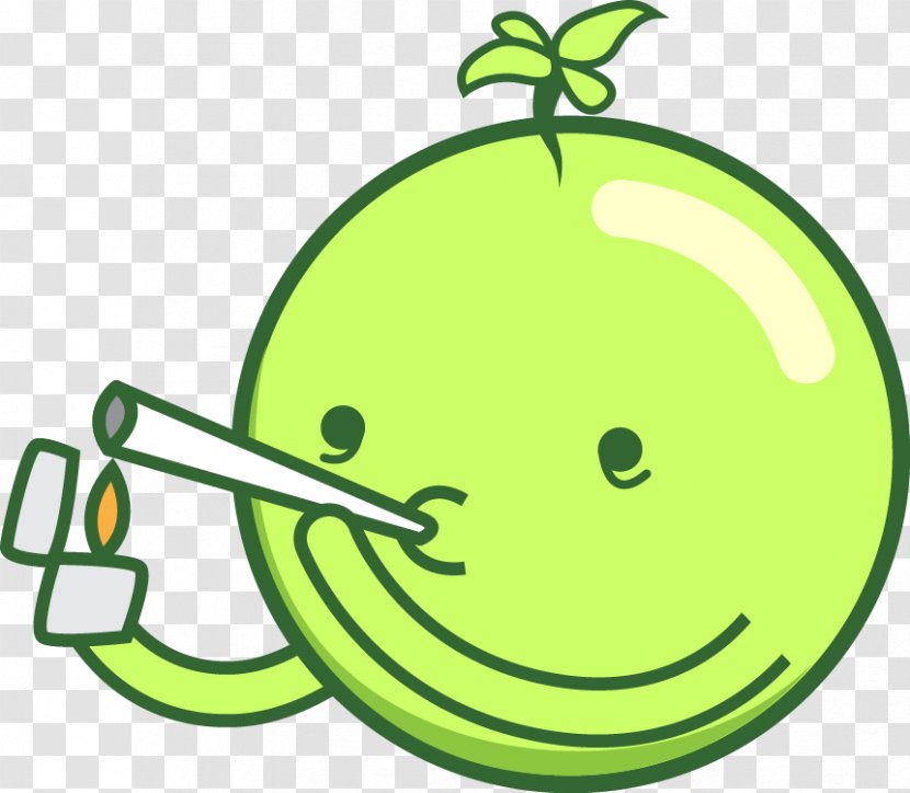 Smiley Cannabis Smoking Emoji - Organism Transparent PNG