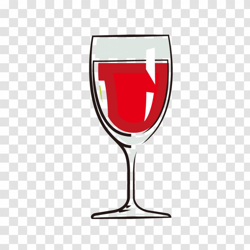 Red Wine Cocktail Glass - Drinkware - Simple Stick Figure Transparent PNG
