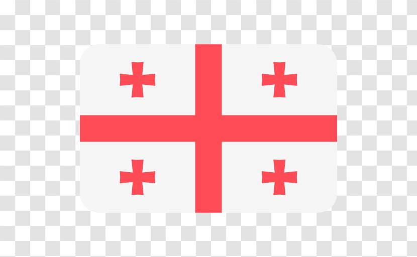 Flag Of Georgia National - Red Transparent PNG