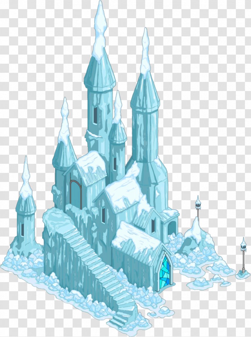 The Simpsons: Tapped Out Elsa Ice Palace Sculpture - Castle Transparent PNG