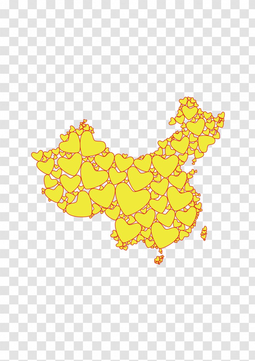 China Heart - Wing - Map Of Transparent PNG