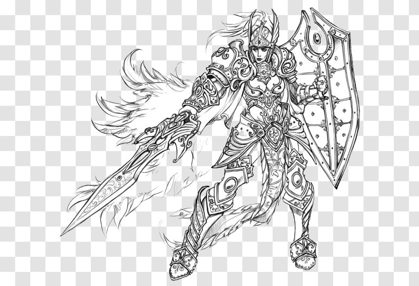 Dungeons & Dragons Concept Art Character Model Sheet Illustration - Roleplaying Game - Sketch Cool Soldiers Transparent PNG